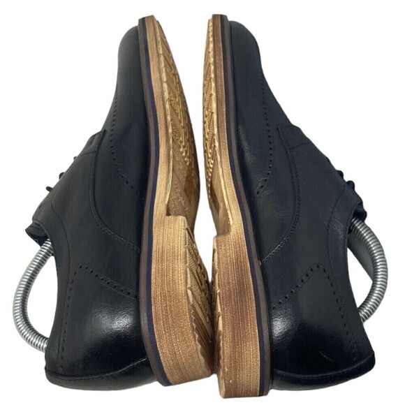 English Laundry Men's Size 7 Wing Tip Dress Casual Shoes Black Leather - Picture 7 of 10